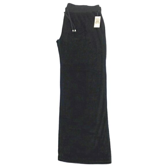 Ninety Woman Black Pull-On Cotton Blend Velour Drawstring Casual Pants Womens 2X - Picture 8 of 13